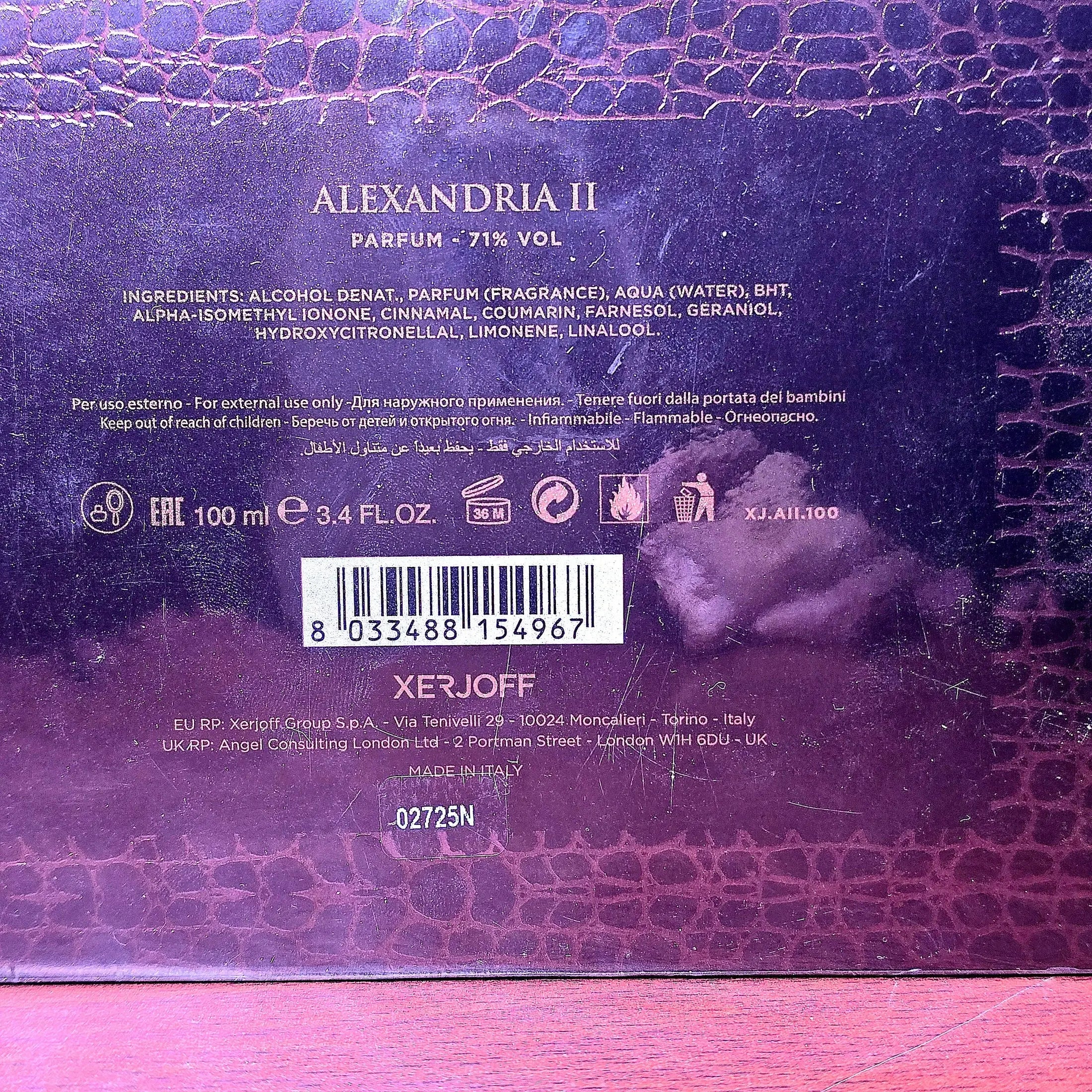 Alexandria II – Xerjoff | Eau de Parfum 100ml Original Perfume Decants Egypt 🇪🇬 تقسيم عطور أصلية مصر [brand name]