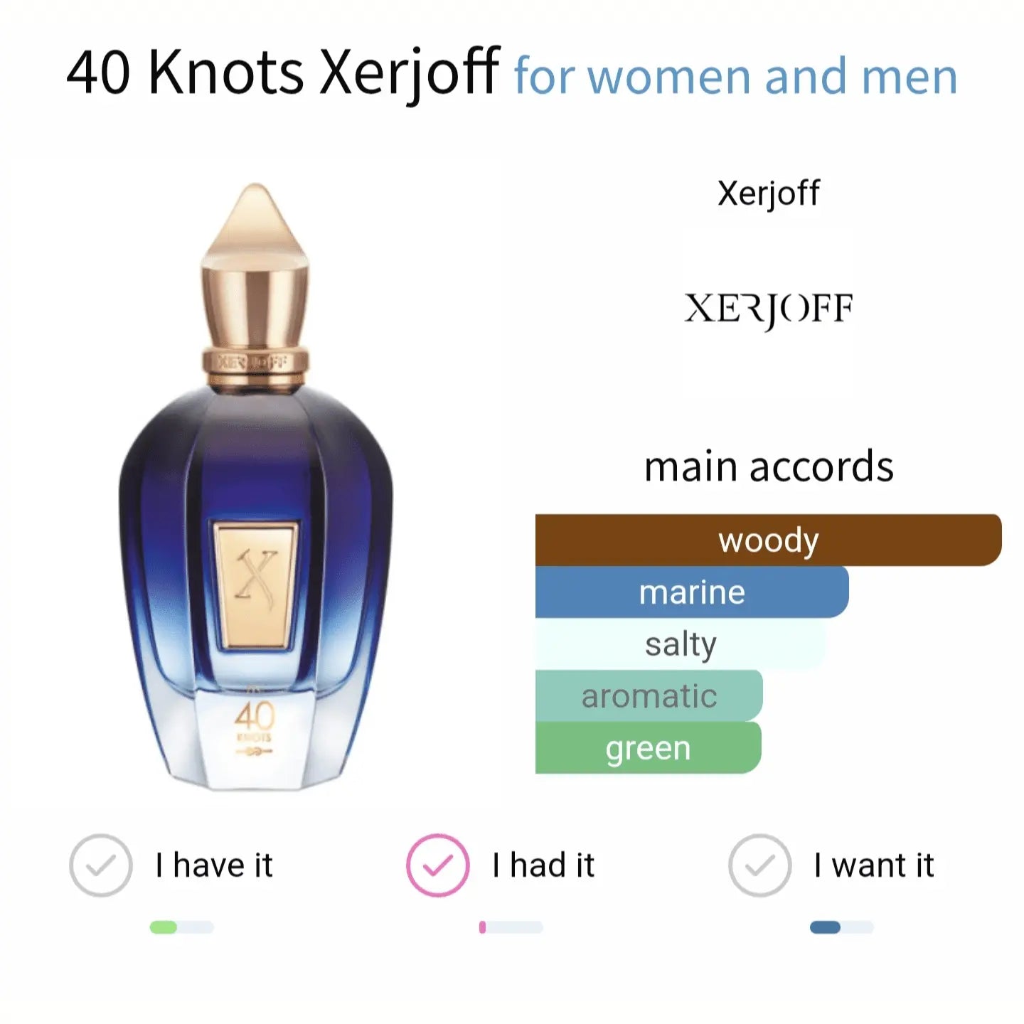 Xerjoff 40 Knots تقسيم 5 مل - عطر فاخر صيفي للجنسين

