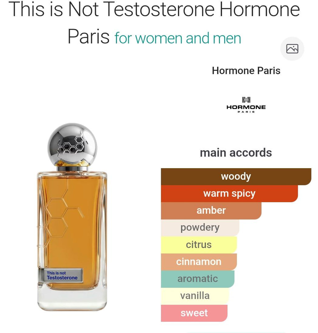 تقسيم عطر ذيس إز نوت تستوستيرون هورمون باريس This is Not Testosterone Hormone Paris للرجال والنساء - 5 مل / 10 مل
