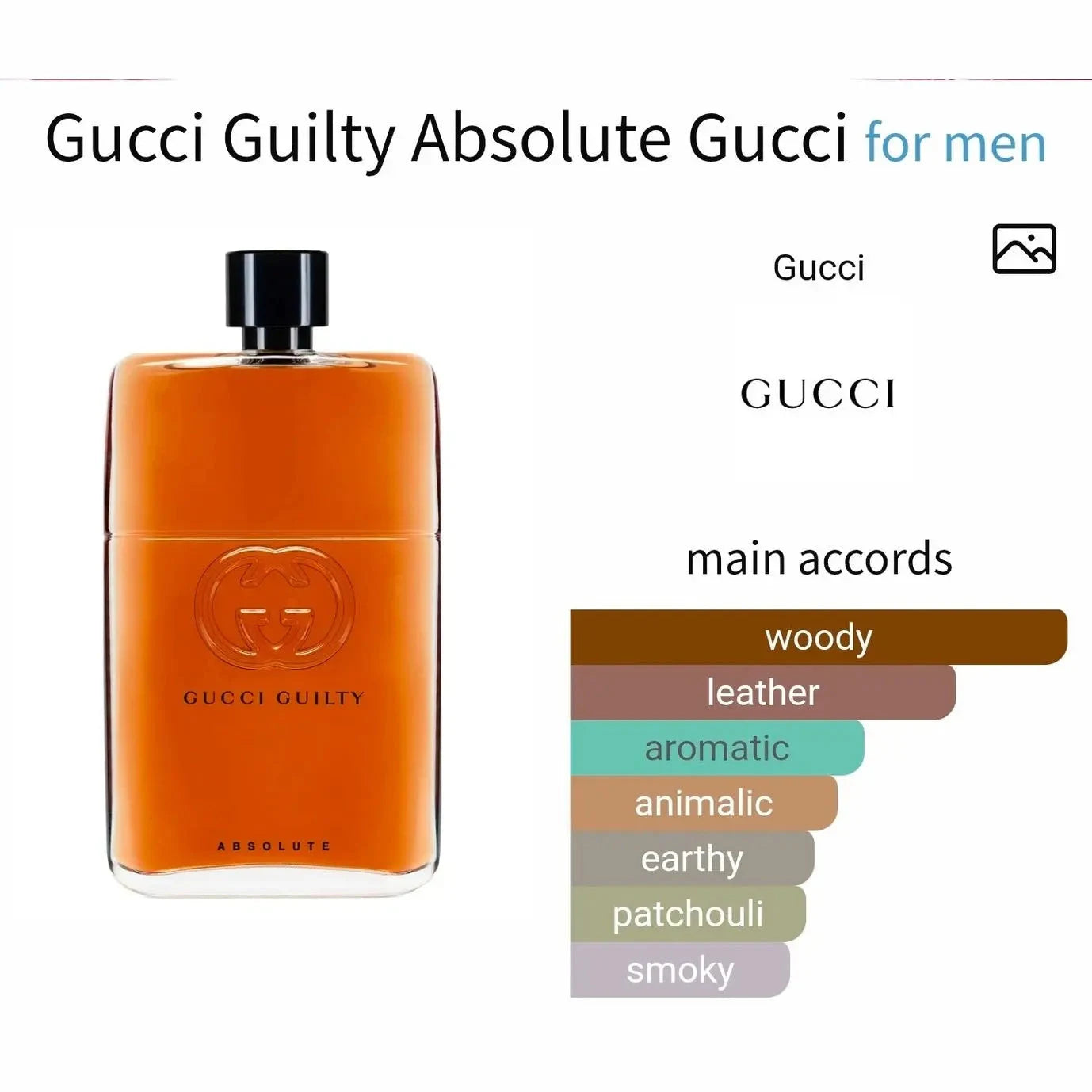 Gucci Guilty Absolute decant 5ML, 10ML - woody-2 and leather fragrance - for men