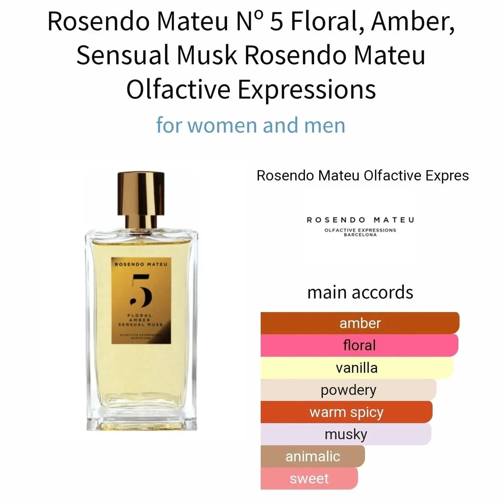 Rosendo Mateu No - amber and floral fragrance