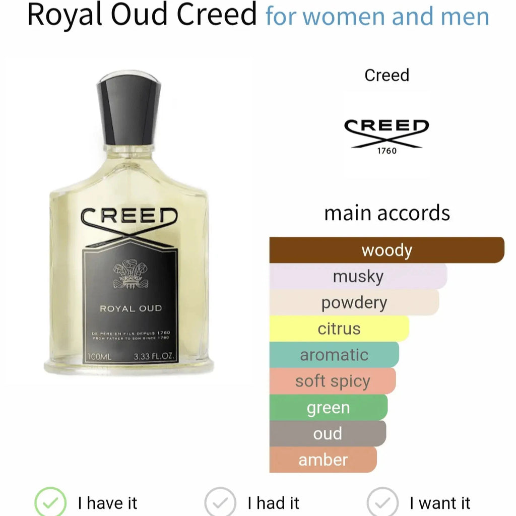 Creed Royal Oud Creed - woody and vanilla fragrance